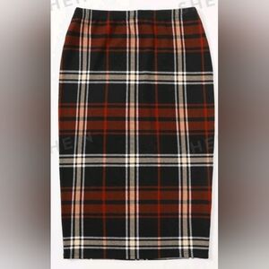 Plaid Pencil Skirt
